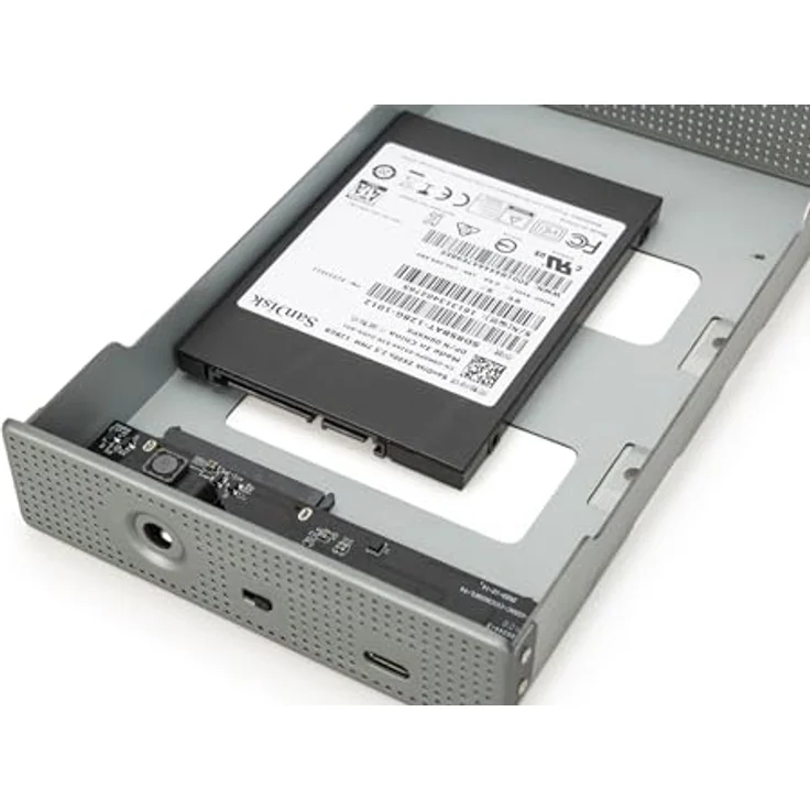 DIGITUS Festplattengehäuse, USB 3.2 Gen1 für 3,5 und 2,5 Zoll SATA-HDD/SSD, Aluminium, bis 16 TB, grau – Bild 2