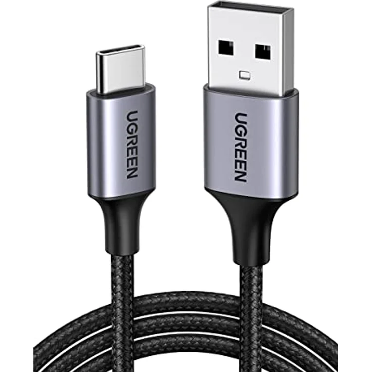 Ugreen US288, USB-A zu USB-C Kabel mit QC 3.0, 3A, 0,25m, grau – Bild 1