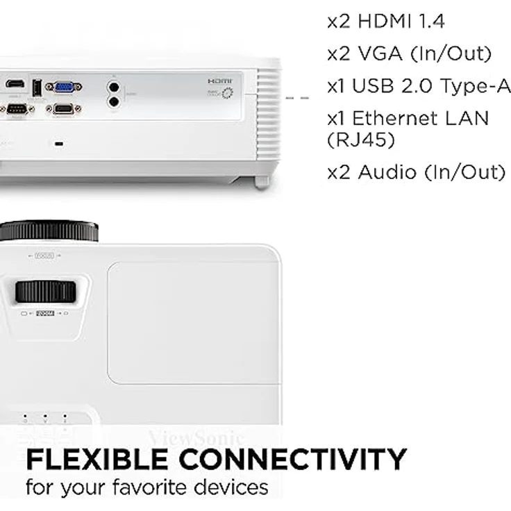 ViewSonic PA700X Business Beamer, 4.500 ANSI-Lumen, XGA-Auflösung, 300 Zoll Bildschirmdiagonale, HDMI-Anschlüsse – Bild 7