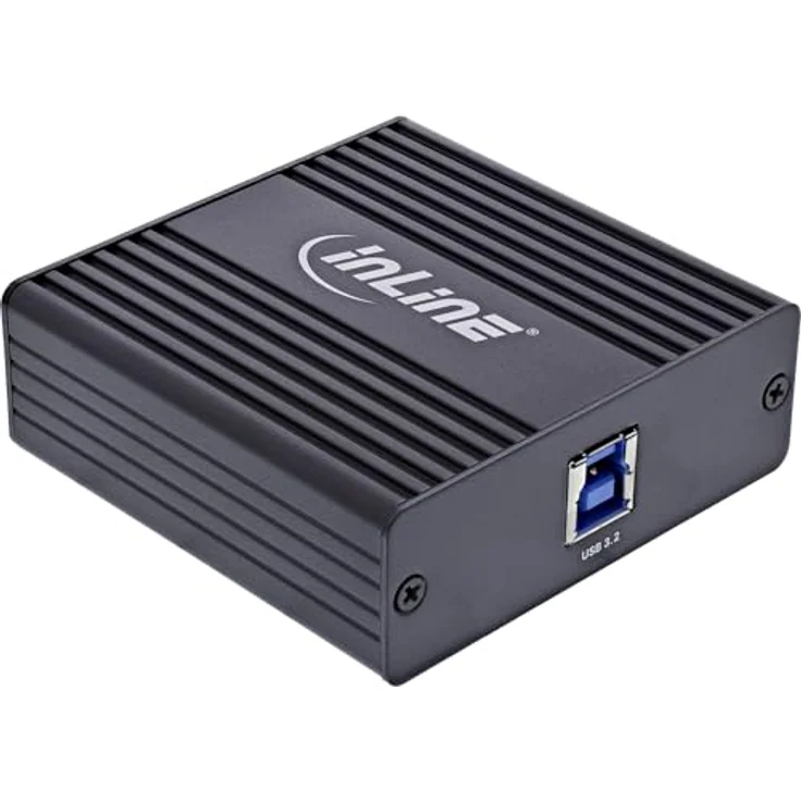 InLine USB-A 3.2 Gen.1 zu 4x RJ45 Gigabit Ethernet Adapter, vier Gigabit-Ports, VLAN, QoS, robustes Gehäuse – Bild 2