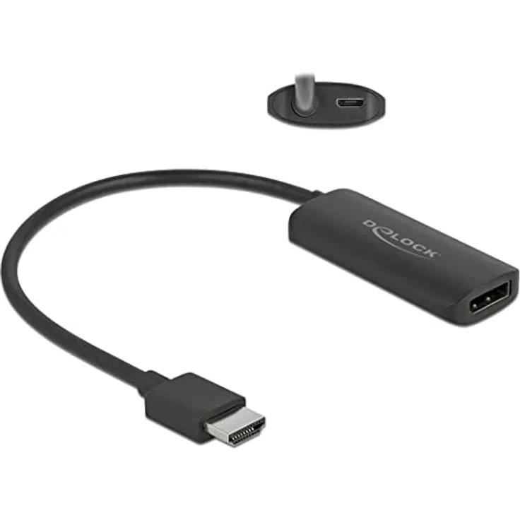 Delock Adapter HDMI-A Stecker zu DisplayPort Buchse 4K 60 Hz