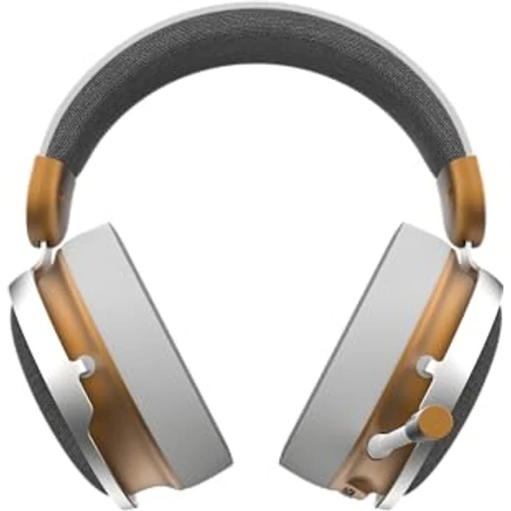 Dark Project Dpp Sono Wless White, Over-Ear-Kopfhörer mit Geräuschunterdrückung, 25 Stunden Akkulaufzeit, kabellos und kabelgebunden, Gold/Weiß – Bild 3