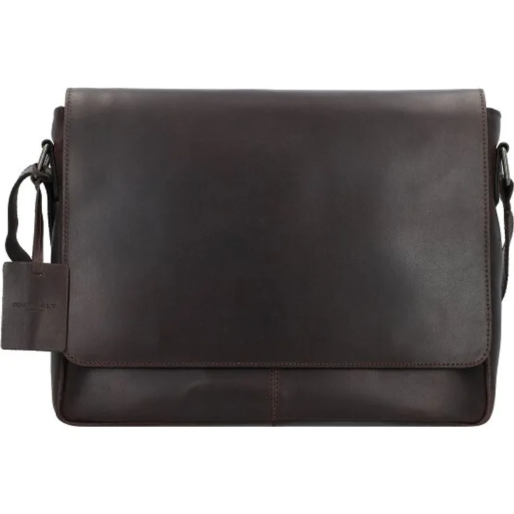 Burkely Vintage Juul Messenger, Laptop-Tasche aus 100% Leder, 36 cm, braun