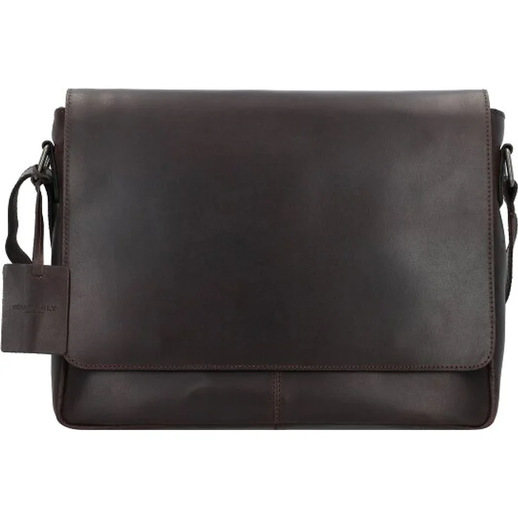 Burkely Vintage Juul Messenger, Laptop-Tasche aus 100% Leder, 36 cm, braun