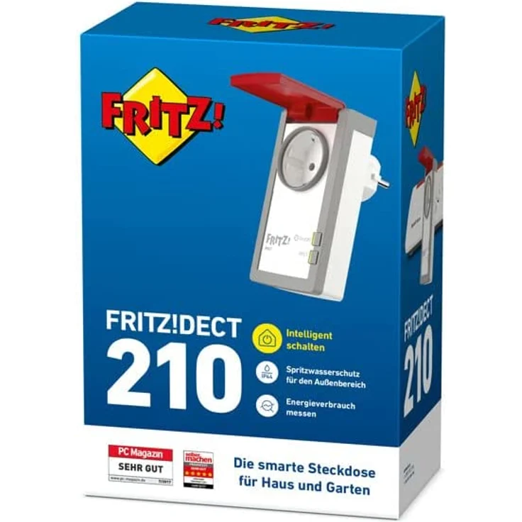 AVM FRITZ!DECT 210, Intelligente Steckdose für Smart Home, steuerbar zum Energie sparen, mit Spritzwasserschutz (IP44) für Einsatz im Außenbereich, weiß (‎20002723) – Bild 6