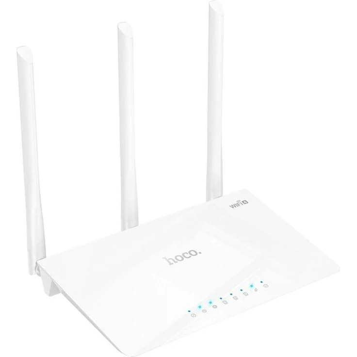 Hoco WiFi4 HI30, WLAN Router in Weiß mit Dual-Band (802.11n), 300 Mbit/s und 100 Ports