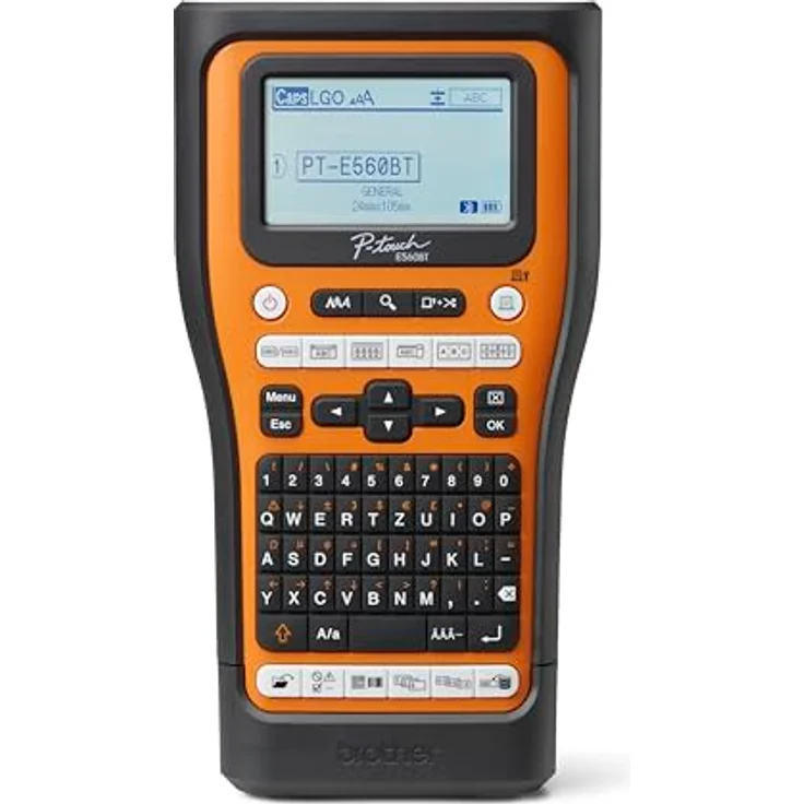 Brother PT-E560BTVP, Beschriftungsgerät für Elektriker mit integriertem Thermotransferdruck, beleuchtetem Display und 476 Symbolen, Mehrfarbig – Bild 2