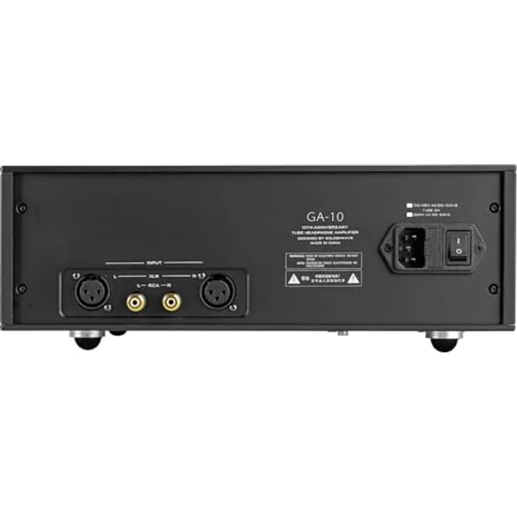 HIFIMAN × GOLDENWAVE GA-10, High-End Desktop-Röhrenkopfhörerverstärker mit symmetrischem Ausgang, ECC83/12AX7 und EL84 Röhren, schwarz – Bild 2