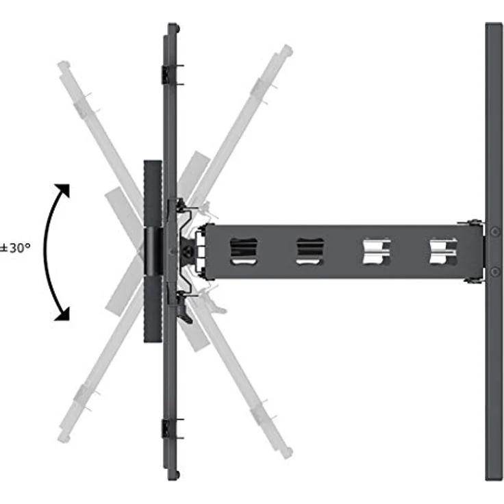 myWall HP55L TV-Wandhalter für Flachbildschirme 42“ – 65“ (107 – 165 cm) Tragkraft bis 28 kg, integrierte Gasdruckfeder, inkl. Halterung für Soundbar – Bild 4