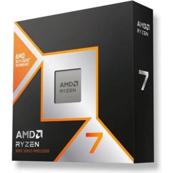 AMD Ryzen 7 9800X3D Prozessor mit 8 Kernen, 4,7 GHz Basis-Takt, 5,2 GHz Turbo-Takt, 96 MB L3 Cache, Sockel AM5