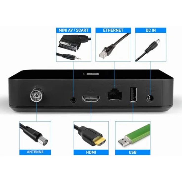TELE System UP1 Digitaler terrestrischer Decoder, Android TV Ultra HD, Netflix zertifiziert, Chromecast, DVB-T2 HEVC, HDR10+, Bluetooth-Fernbedienung mit Google Assistant – Bild 3