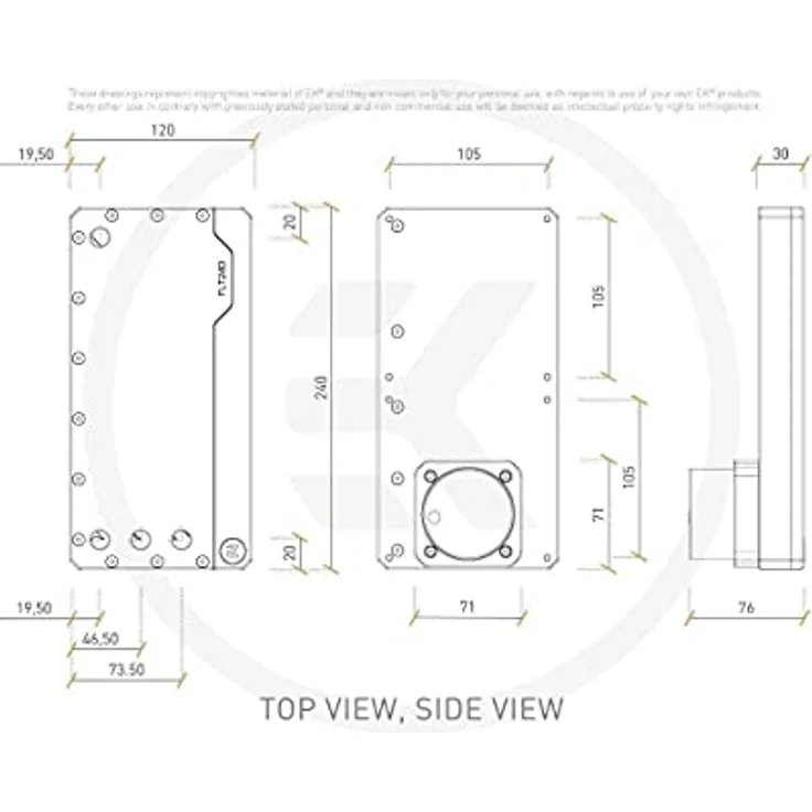 EK Water Blocks Kinetic FLT 240 D5 Pumpe-Behälter-Kombination Schwarz (3831109819791) – Bild 5