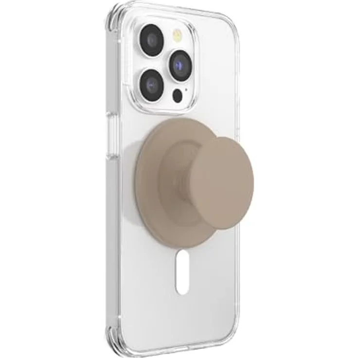 PopSockets Phone Grip for MagSafe mit Kickstand, Magnetischem Standfuß, Austauschbarem Top, Sicheren Halt für iPhone MagSafe Hüllen - Soft Touch Latte