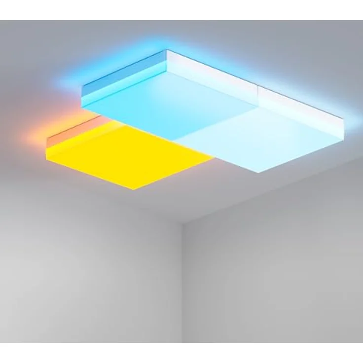 nanoleaf Skylight Starter Kit, 3 LED RGBCW Smarte Deckenleuchten - Modulare WLAN LED Deckenlampen, 16 Mio. Farben, Dimmbar, Musik & Bildschirm Sync, Funktioniert mit Apple Home Alexa Google Home – Bild 2