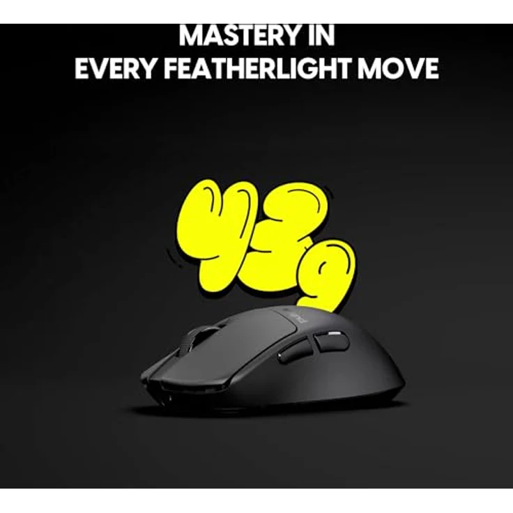 Pulsar Gaming Gears X3 Crazylight, kabellose Gaming-Maus, ultraleicht 43 g, Hybrid-ergonomisch, 32000 DPI, 750 IPS, XS-1-Sensor, 8K-kompatibel, Jet Black – Bild 3