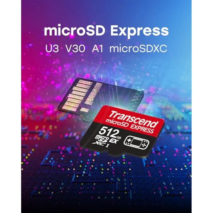 Transcend USD710S, 512 GB microSD Express, U3, UHS-I, PCIe Gen3, 8K Unterstützung – Bild 2