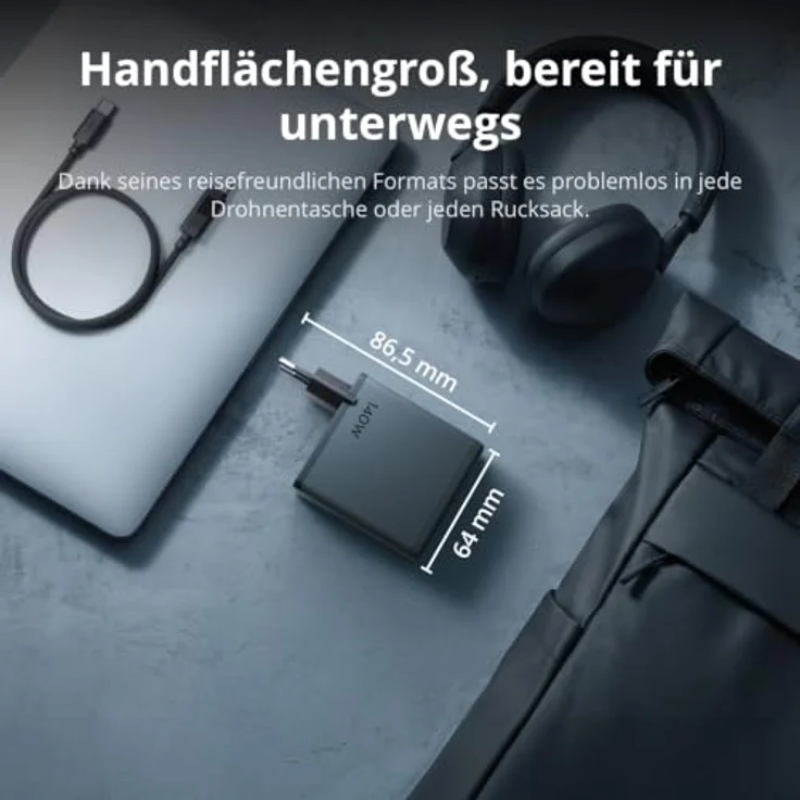 DJI Power 140W GaN Ladegerät (EU) Kombo, Grau, kompakt mit intelligenter Temperaturregelung und dynamischer Leistungsverteilung – Bild 7