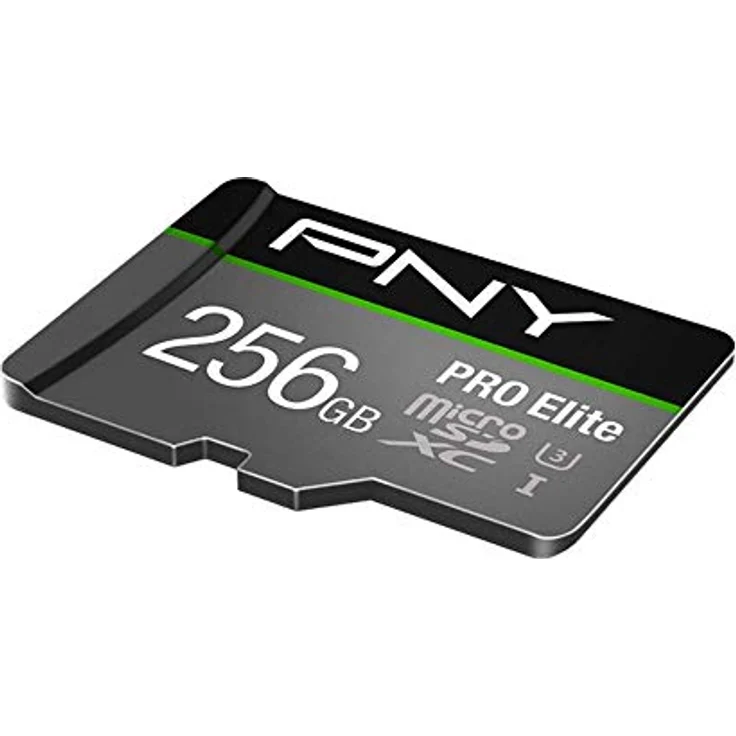 PNY PRO Elite 256GB microSDHC-Speicherkarte + SD-Adapter, 100MB-s Lesegeschwindigkeit, 90MB-s Schreibgeschwindigkeit, Klasse 10 UHS-I, U3, A1 App Performance, V30 für 4K-Video – Bild 3