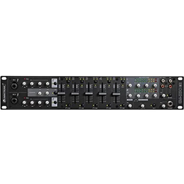 Omnitronic EM-550B MK2, Entertainment-Mixer für Studio- und Live-Anwendungen, 7 Kanäle, robuste Bauweise – Bild 5