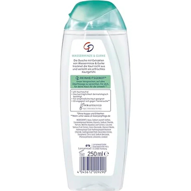 CD Dusche 'Morgenfrische', 250 ml, Duschgel mit Pflanzenextrakten, Pflegeprodukt mit belebendem Duft, Showergel für empfindliche Haut, ohne Mikroplastik, vegan – Bild 2