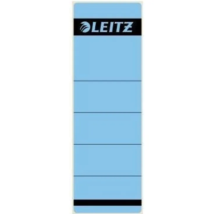 LEITZ Aktenordner Ordnerrückenetikett Format des Schildes: breit/kurz Maße: 61,5 x 192 mm (B x H), für Leitz Ordner 180, Standard Ordner, hohe Deck- und Klebekraft mit Greifrand