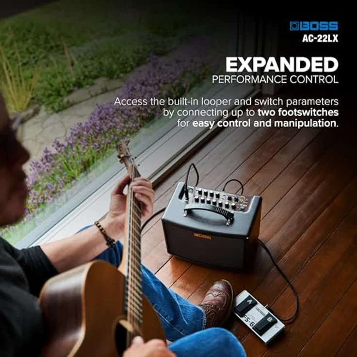 Boss by Roland AC-22LX Tragbarer Akustikverstärker mit 10W Stereo, XLR-Mikrofoneingang und integrierter Rhythmus-Box – Bild 7
