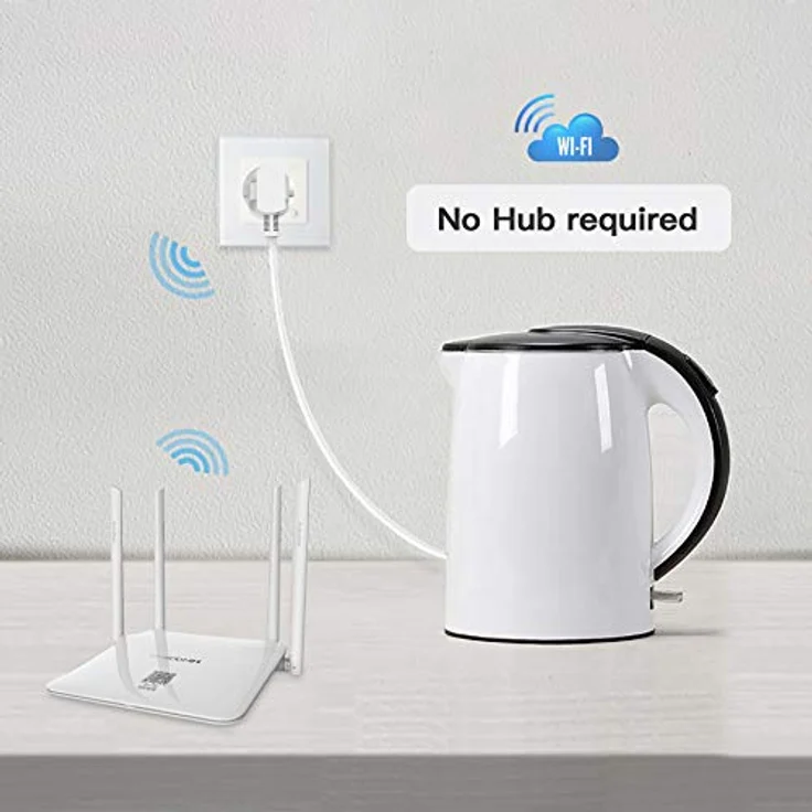 Woox Smart WLAN Steckdose Plug WiFi Stecker Sprachsteuerung und Fernbedienbar Kompatibel mit Alexa, Google Assistant – Bild 3