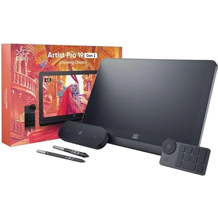 XP-PEN Artist Pro 19 (Gen.2) Grafiktablett 18,4" 4K-Display, Calman-verifiziert, 2 Stifte, doppelte Geschmeidigkeit – Bild 8