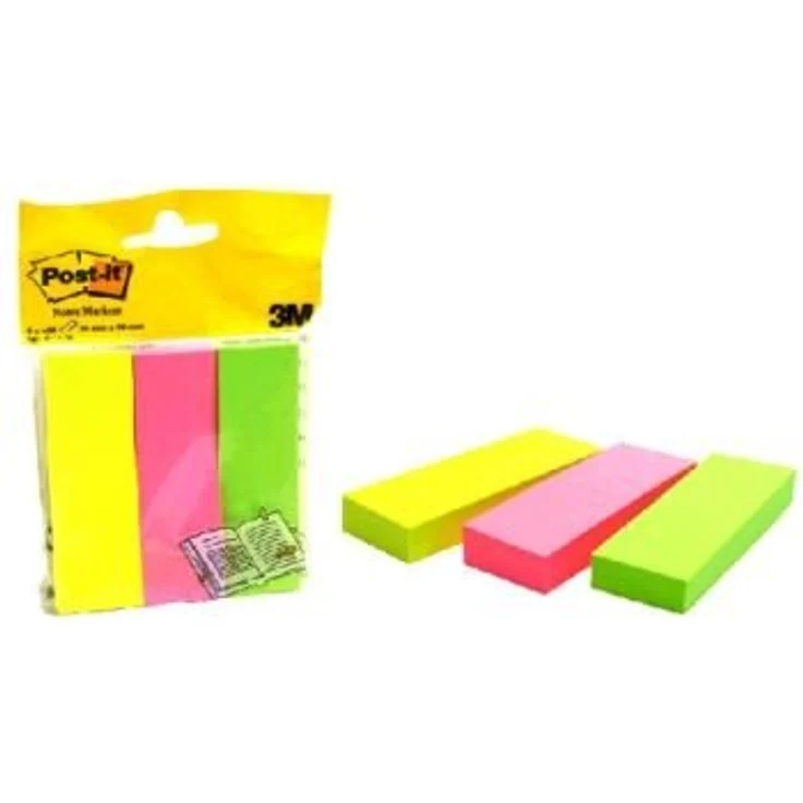 Post-it® Haftstreifen Page Marker 671-3, 25 x 76 mm, ideal für kurze Mitteilungen, 3 Farben – Bild 2