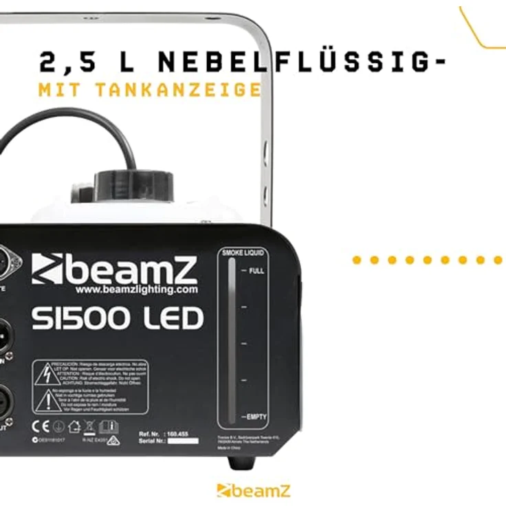 beamZ S1500LED Nebelmaschine 9x 3W RGB DMX – Bild 7