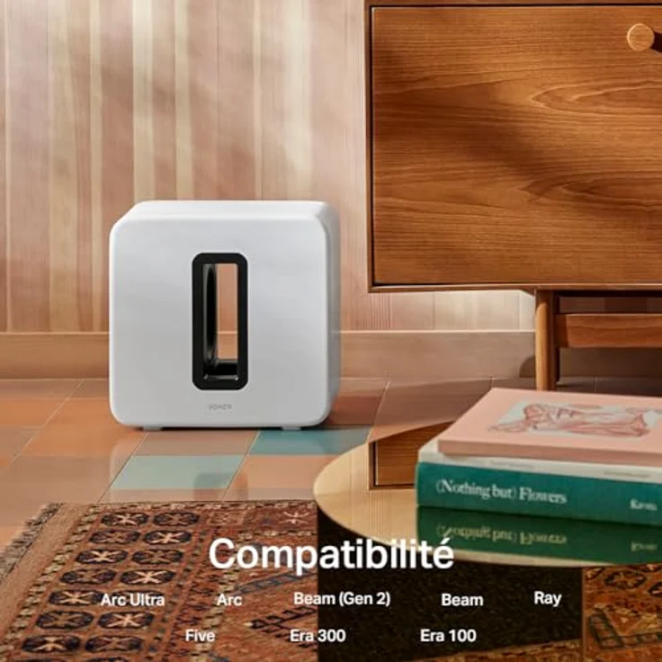 Sonos Sub 4 – WLAN-Subwoofer – Weiß, mit Force Cancelling Effekt und elegantem Design – Bild 5