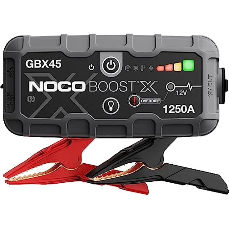 NOCO Boost X GBX45 1250A 12V UltraSafe Starthilfe Powerbank, Auto Batterie Booster, Tragbare USB Ladegerät, Starthilfekabel und Überbrückungskabel für bis zu 6,5-L Benzin und 4,0-L Dieselmotoren