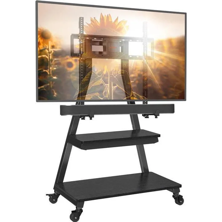 Perlegear PGFS08-US, Universal TV Ständer für 43-80 Zoll Displays bis 60 kg, Schwarz