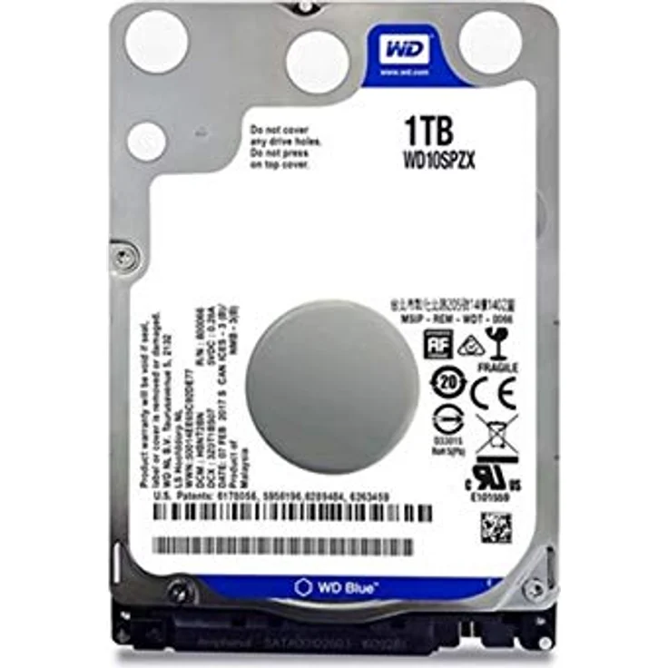 WD Blue WD10SPZX - Festplatte - 1 TB - intern - 2.5 Zoll (6.4 cm) - SATA 6Gb/s - 5400 rpm - Puffer: 128 MB (WD10SPZX) – Bild 2