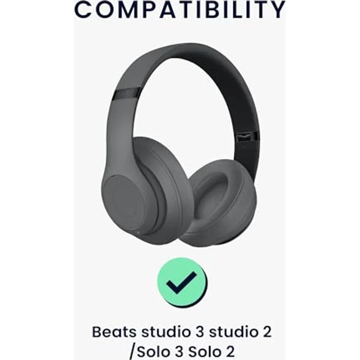 kwmobile Kopfband Abdeckung für Beats Studio 3 / Studio2 / Solo 3 / Solo 2, Neopren Stirnband Polster mit Reißverschluss, schwarzer Kopfhörer Schutz – Bild 2