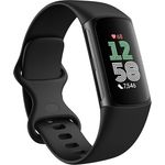 Fitbit by Google Charge 6 Activity Tracker mit 6 Monaten Premium Mitgliedschaft inklusive, 7 Tage Akkulaufzeit und Google Wallet und Google Maps - Obsidian/Black Aluminium