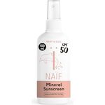 Naïf - Mineralisches Sonnenschutzspray - für Baby & Kind - LSF 50 - mit natürlichen Inhaltsstoffen - ohne Mineralöle, Silikone oder Mikroplastik - UV-Filter auf Zinkoxidbasis - 100ml
