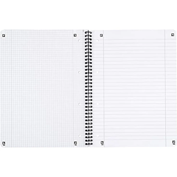 Oxford Collegeblock Duo, 400101421, A4, Innen- und Außenrand, 90g/m², liniert und kariert – Bild 3