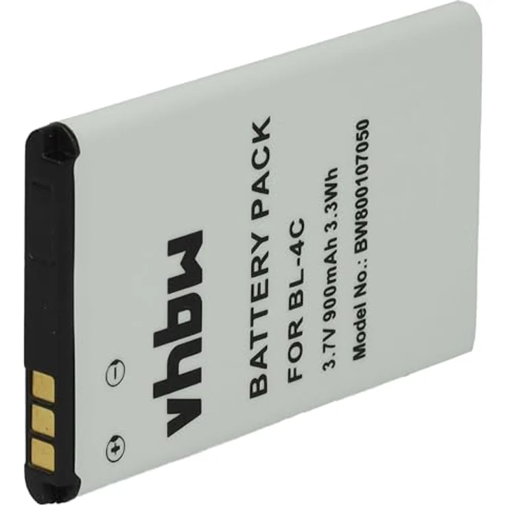 vhbw 2X Ersatzakku für Easyfone Prime A1, Lithium-Ionen, 900 mAh, wiederaufladbar – Bild 3