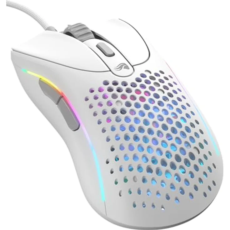 Glorious Gaming Model D 2 Wired Gaming Mouse - Ultra-leicht 58g, 26K Optischer Sensor, 80-Millionen-Klicks-Lebensdauer - Mattweiß – Bild 1
