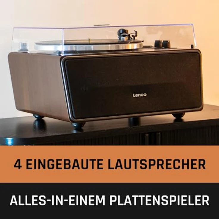 Lenco LS-470WA, Plattenspieler, Braun – Bild 4