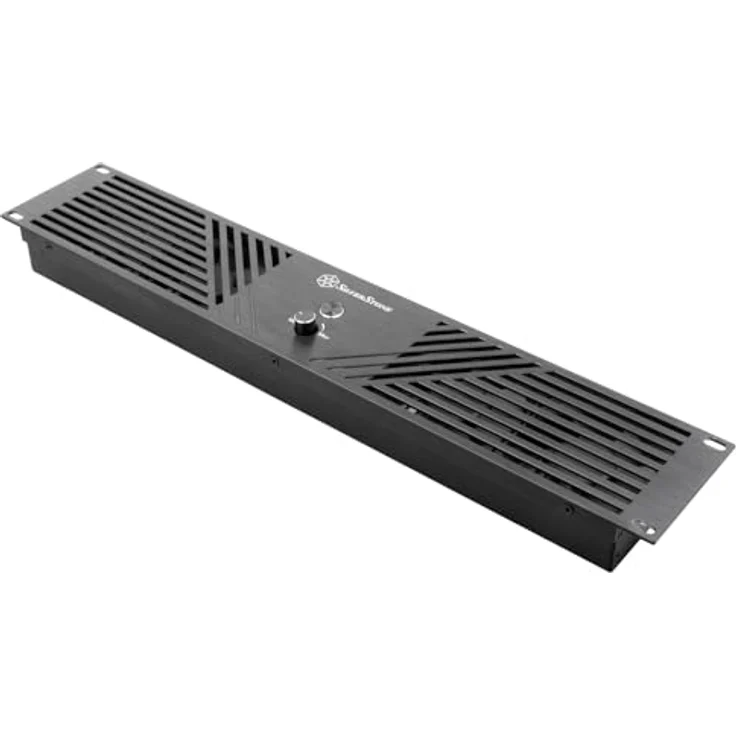 SilverStone Technology RCP2B-480, Externes 2HE-Lüftermodul mit Vier 80-mm-Lüftern für 19-Zoll-Racks, Aluminium-Optik – Bild 1