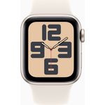 Apple Watch SE (2. Generation), 44mm Smartwatch in Starlight mit Sportband, GPS, Gesundheits- und Fitness-Tracking, wasserdicht bis 50m