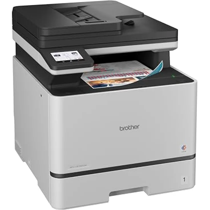 Brother MFC-L8730CDW, Multifunktions-Laserdrucker A4, 31 ppm, Duplex, WiFi, 2400 x 600 DPI, Farb-Touchscreen, bis zu 3000 Seiten schwarz-weiß