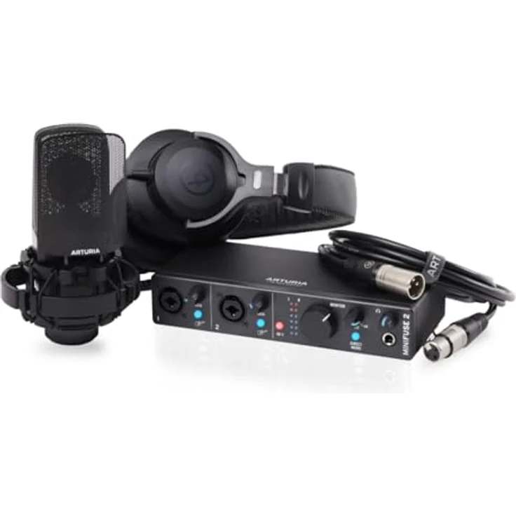Arturia MiniFuse Recording Pack Black, USB-Audio Interface mit CM1 und EF1 – Bild 1