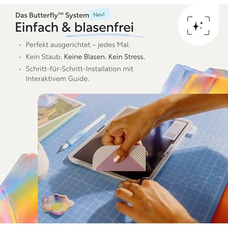 Paperlike 3 Folie (2x) für iPad Air 13” (2024/25) & iPad Pro 13” (2024) – Echtes Papiergefühl, blasenfreie Butterfly-Installation, schützt Apple Pencil-Spitze – Bild 4