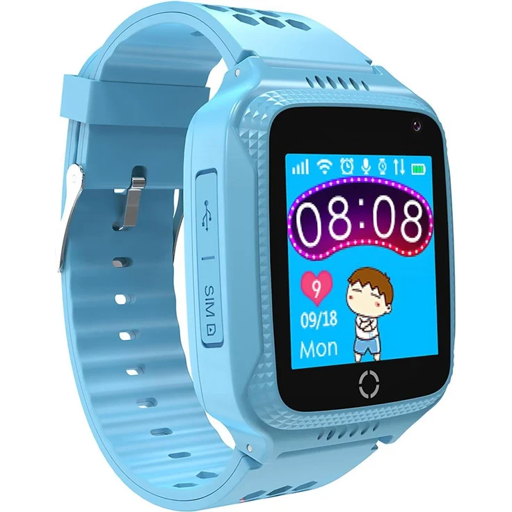 Celly Kidswatch, Smartwatch mit GPS, SOS-Funktion, integrierter Kamera und SIM-Karten-Slot, grün – Bild 1