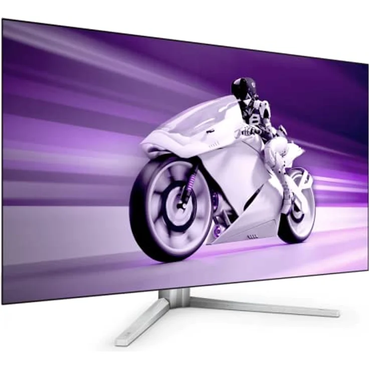 PHILIPS Evnia 42M2N8900 - 42 Zoll UHD Gaming Monitor, 138 Hz, Ambiglow, FreeSync Premium, G-Sync Comp (3840x2160, 0.1ms GtG, HDMI 2.1, DisplayPort, USB-C (90W PD), USB Hub) grau/weiss – Bild 3