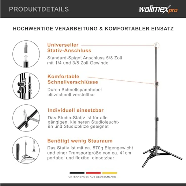 Walimex WT-802 Lampenstativ (108 cm) – Bild 5