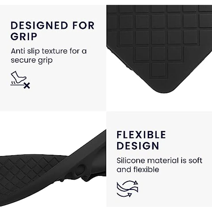 kwmobile Hülle für Fernbedienung kompatibel mit Xiaomi TV Box S (2nd Gen) - Silikon Case in Schwarz, rutschfest und reißfest – Bild 3